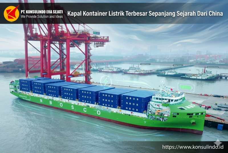 Kapal Kontainer Listrik Terbesar Sepanjang Sejarah Dari China
